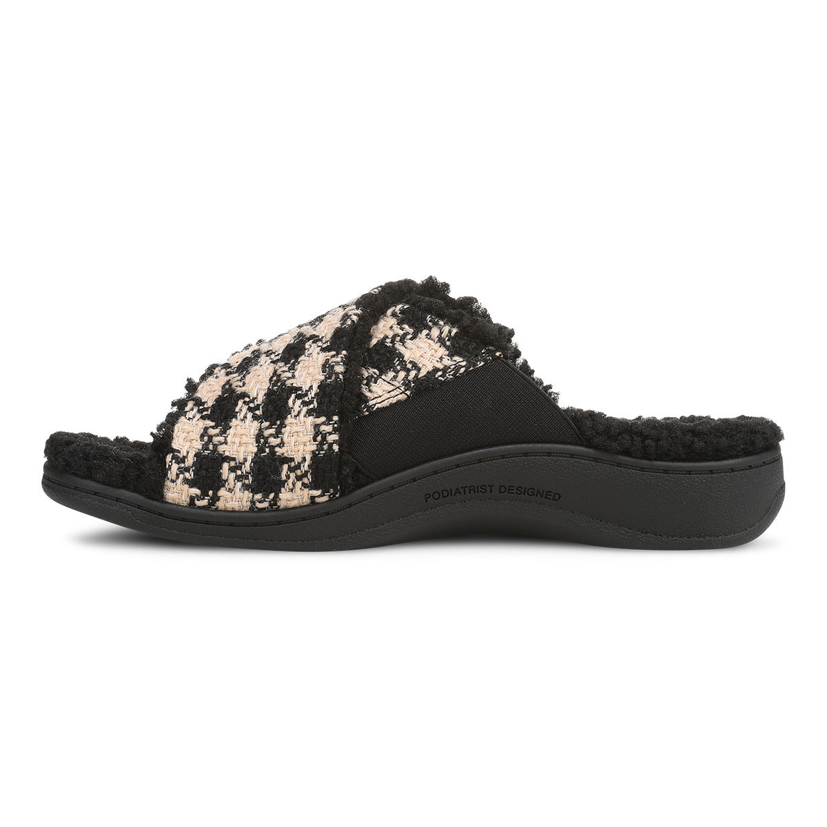 BLACK CREAM HOUNDSTOOTH | Left